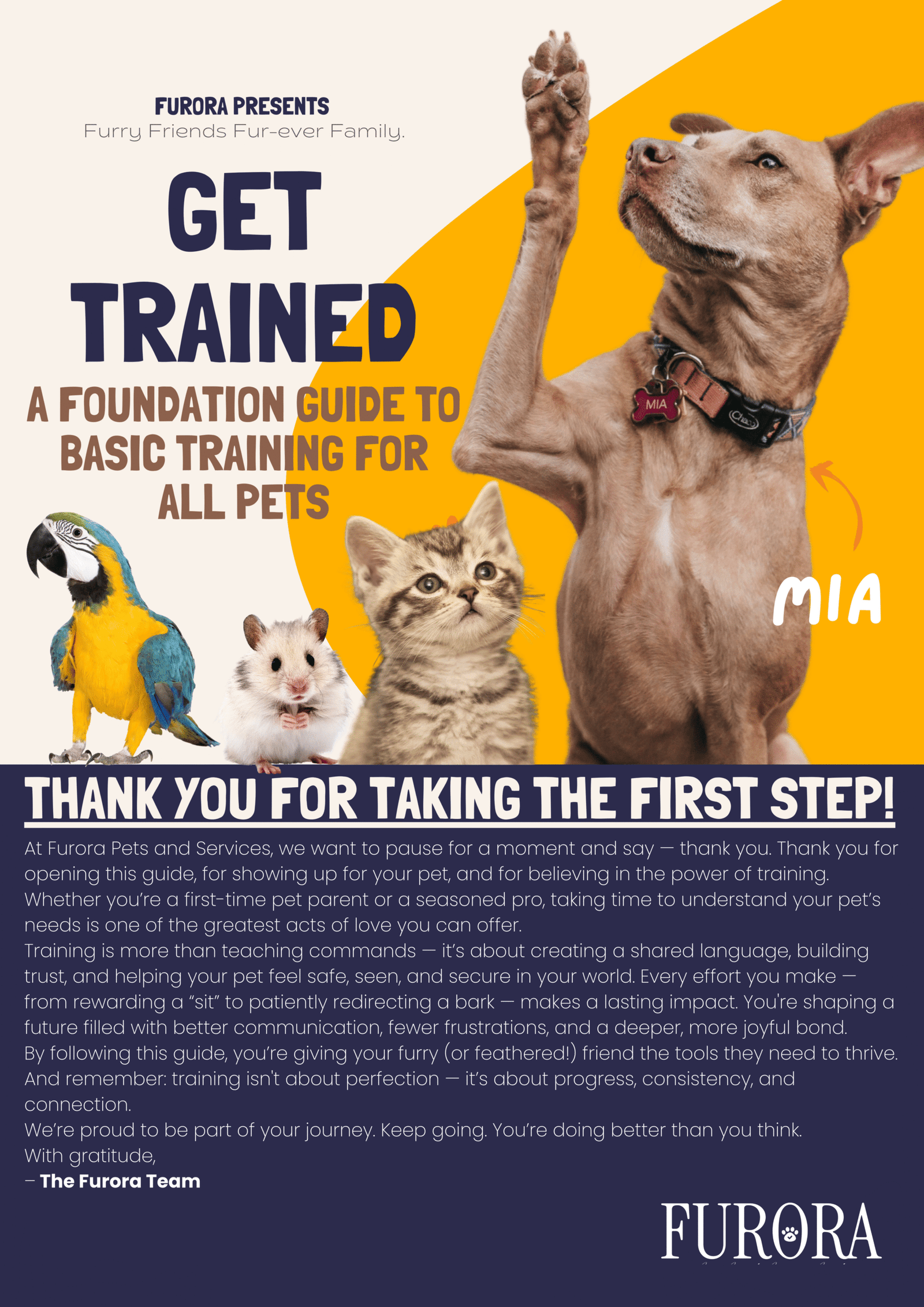 GetTRAINED™ - The Ultimate Foundation Guide to Basic Pet Training for Dogs, Cats, Reptiles, Small Animals & Birds | Furora Pets